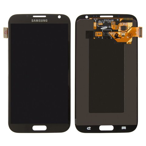 Дисплей для Samsung I317, N7100 Note 2, N7105 Note 2, T889, серый, без рамки, Оригинал переклеено стекло 