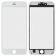 Скло корпуса для iPhone 6S Plus, з рамкою, з ОСА-плівкою, біле