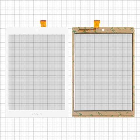Сенсорный экран для China Tablet PC 7,85"; Cube U78GT iPlay 8, белый, 134 мм, 45 pin, 193 мм, емкостный, 7,85", #MGLCTP 801243 MGLCTP 801259 801243