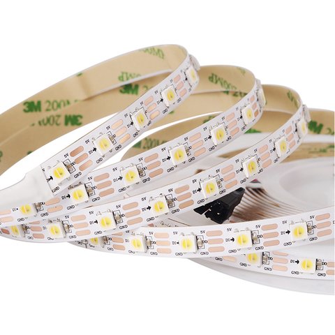 Светодиодная лента SMD5050 белая, монохромная, c  управлением, IP20, 5 В, 60 диодов м, 5 м 