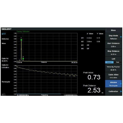 Измерение расстояния до повреждения SIGLENT SVA1000X DTF ключ активации 