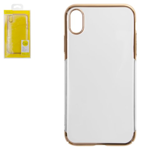 Чохол Baseus для iPhone XR, золотистий, прозорий, пластик, #WIAPIPH61 DW0V