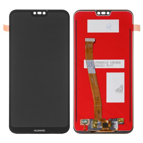 Дисплей для Huawei P20 Lite, чорний, логотип Huawei, без рамки, Оригінал переклеєне скло , ANE L21 ANE LX1