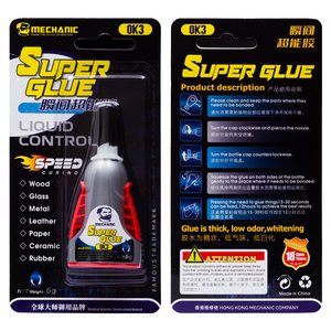 Суперклей Mechanic OK3, 10 мл, быстросохнущий