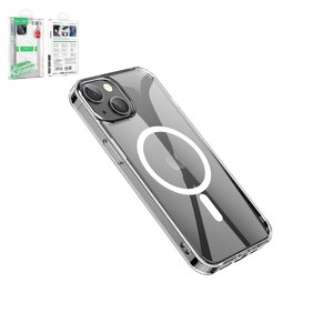 Чехол Hoco Magnetic airbag series для iPhone 14, ударопрочный, прозрачный, магнитный, пластик, MagSafe, #6931474779441