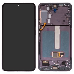 Дисплей для Samsung S906B Galaxy S22 Plus 5G, черный, с рамкой, High Copy, original LCD size, OLED 