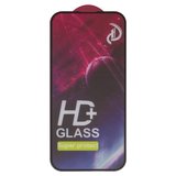 Защитное стекло для Apple iPhone 15, iPhone 16, совместимо с чехлом, Full Glue, (без упаковки), черный