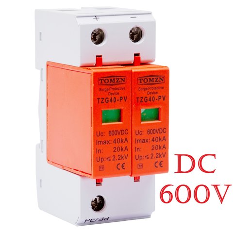 Устройства защиты от импульсных перенапряжений TOMZN TZG40 PV, 2P, 600 В, PV
