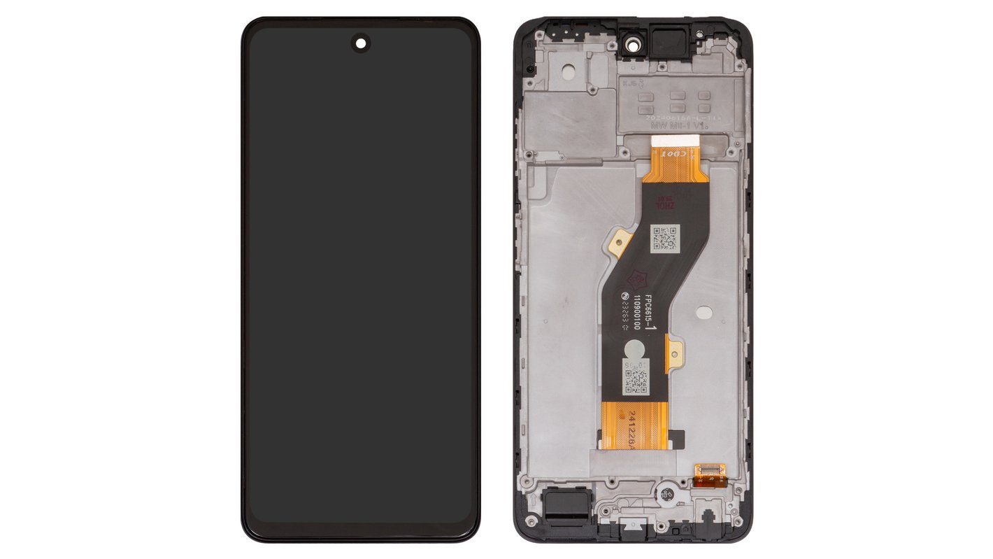 Дисплей для Infinix Hot 40i (X6528B), чорний, з рамкою, High Copy