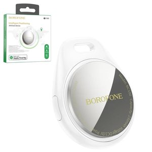 Умный брелок для поиска Borofone BC100, GPS трекер, белый, #6941991109867