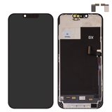 Дисплей для iPhone 13 Pro Max, черный, с рамкой, High Copy, без микросхемы, (AMOLED), GX OEM soft, 120Hz