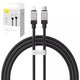 USB кабель Baseus Coolplay Series, USB тип-C, Lightning, 100 см, 20 Вт, черный, силиконовый, #CAKW000001