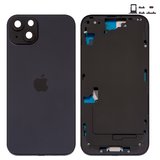 Корпус для iPhone 15 Plus, чорний, з тримачем SIM-карти, з боковими кнопками, Original (PRC), EU version