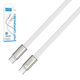 USB кабель Hoco X125, 2xUSB тип-C, 100 см, 60 Вт, белый, плоский, в нейлоновой оплетке, #6942007671699