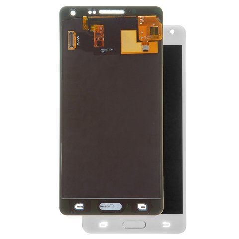 Pantalla LCD puede usarse con Samsung A500 Galaxy A5, blanco, con ajuste de brillo, Best copy, sin marco, Copy, TFT 