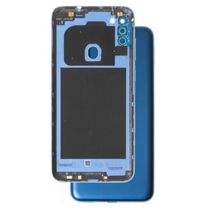 Panel trasero de carcasa puede usarse con Samsung A115 Galaxy A11, azul, con vidrio de cámara