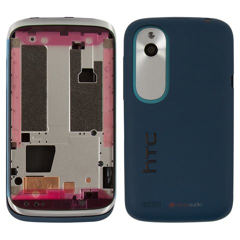 Housing compatible with HTC T328w Desire V, dark blue 