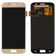 LCD compatible with Samsung G930 Galaxy S7, (golden, without frame, Original (PRC), original glass)