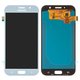 LCD compatible with Samsung A720 Galaxy A7 (2017), (blue, without frame, High Copy, with wide edge, (OLED), blue mist)