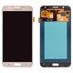 LCD compatible with Samsung J700 Galaxy J7, (golden, without frame, High Copy, (OLED))