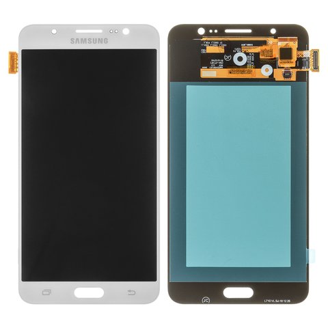 LCD compatible with Samsung J710 Galaxy J7 2016 , white, without frame, High Copy, OLED  