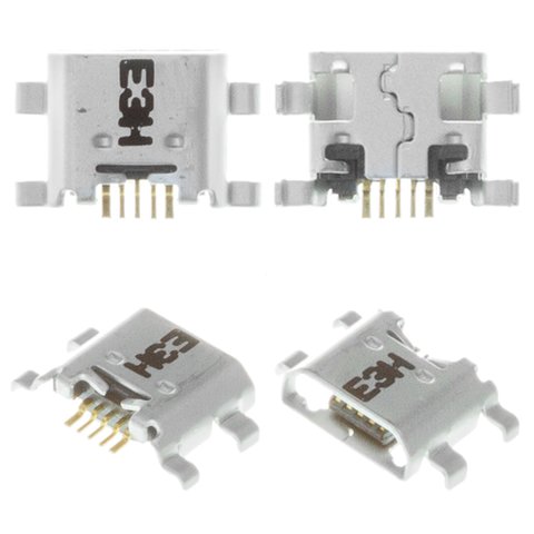 Conector de carga puede usarse con Huawei Ascend P7, 5 pin, micro USB tipo B