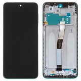 Pantalla LCD puede usarse con Xiaomi Redmi Note 9 Pro, Redmi Note 9S, verde, con marco, High Copy, M2003J6B2G, M2003J6A1G