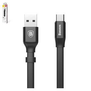 USB кабель Baseus Nimble, USB тип C, USB тип A, 23 см, 2 A, черный, силиконовый, #CATMBJ 01