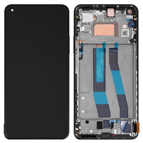 Pantalla LCD puede usarse con Xiaomi 11 Lite 5G NE, negro, con marco, Original PRC 