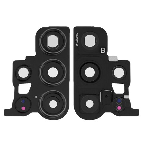 Vidrio de cámara puede usarse con Samsung S918 Galaxy S23 Ultra, negro, con marcos