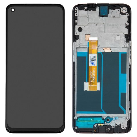 LCD compatible with OnePlus Nord N10 5G, black, with frame, Original PRC  
