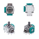 Mecanismo de joystick 3D puede usarse con Sony PlayStation 5, 3 pin, verde, 2.3 KOhm, controller