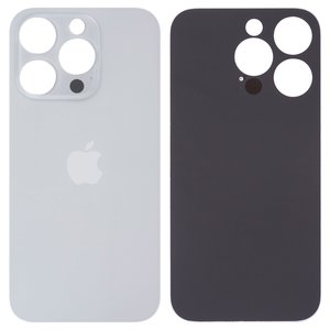 Housing Back Cover compatible with iPhone 14 Pro, white, no need to remove the camera glass, Original PRC , big hole 