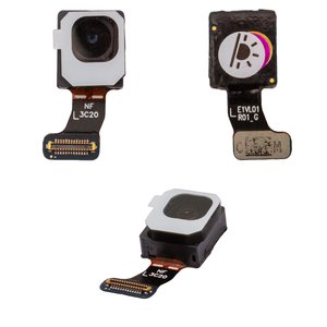 Camera compatible with Samsung S911 Galaxy S23, S916 Galaxy S23 Plus, front, refurbished, 12MP  