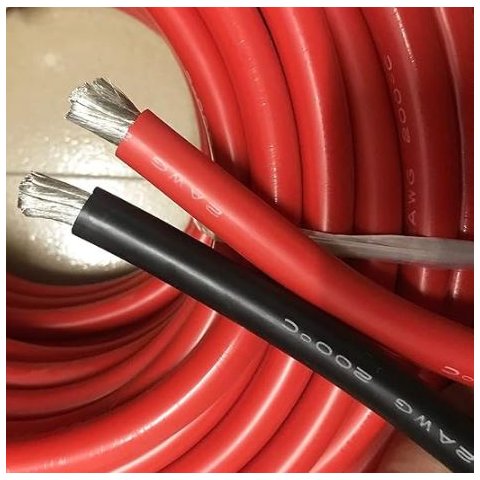 Wire In Silicone Insulation 2AWG, 50 mm², 1 m, red, UL3135 