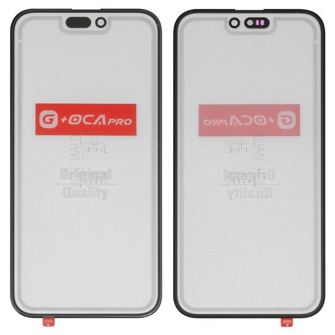 Housing Glass G+OCA PRO compatible with iPhone 16 Plus, with OCA film, black 