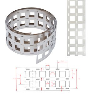 Cinta de níquel para soldar baterías 21700 3P, 0,3 mm, 21.5 mm, 1 m, acero niquelado