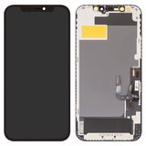 LCD JCID compatible with iPhone 12, iPhone 12 Pro, (black, with frame, HC, without error, (OLED) hard, diagnosable)
