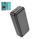 Power bank Hoco J101B, 30000 мАг, 22,5 Вт, чорний, Power Delivery (PD), #6931474782519