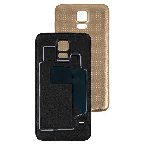 Battery Back Cover compatible with Samsung G900H Galaxy S5, golden 