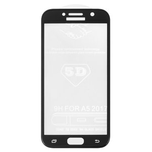Omleiding zag Telegraaf Tempered Glass Screen Protector All Spares compatible with Samsung A520F Galaxy  A5 (2017), (5D Full Glue, black, the layer of glue is applied to the entire  surface of the glass) - GsmServer