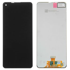LCD compatible with Samsung A217 Galaxy A21s, black, without frame, High Copy 