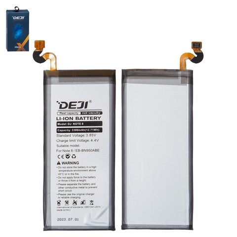 Battery Deji EB BN950ABE compatible with Samsung N950F Galaxy Note 8, Li ion, 3.85 V, 3300 mAh