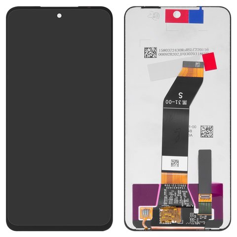 LCD compatible with Xiaomi Redmi 10 2021 , Redmi 10 2022 , black, without frame, original change glass 