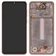 LCD compatible with Samsung A336 Galaxy A33 5G, (pink, with frame, Original (PRC), peach)