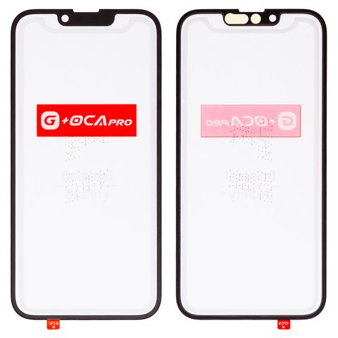 Housing Glass G+OCA PRO compatible with iPhone 14, with OCA film, black 