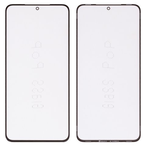 Housing Glass G+OCA PRO compatible with Samsung G991 Galaxy S21 5G, with OCA film, black 