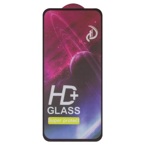 Tempered Glass Screen Protector All Spares compatible with Tecno Spark 30 KL6 , Full Glue, compatible with case, black