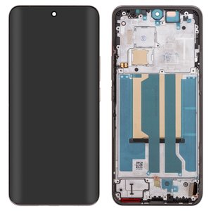LCD compatible with Realme 13 Pro Plus, golden, with frame, Original PRC , RMX3920, RMX3921 