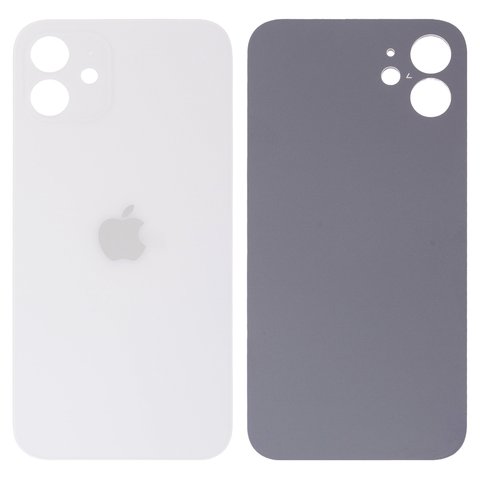 Housing Back Cover compatible with iPhone 12, white, no need to remove the camera glass, Original PRC , big hole 